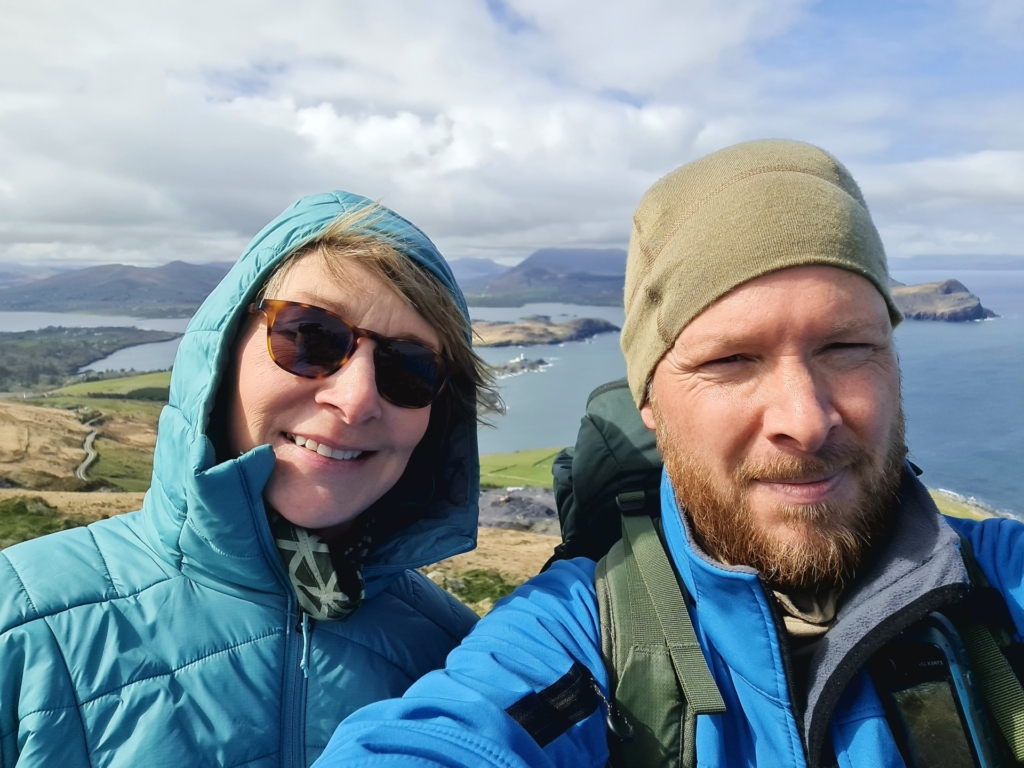 Me and my girlfriend on a hike in valentia
